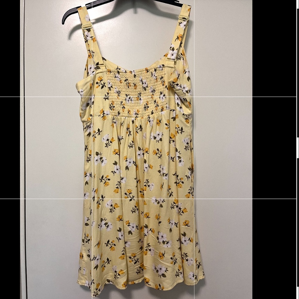 Old Navy Yellow Floral Mini Dress - Picture 2 of 2